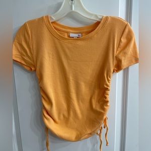 SO juniors rouched side crop top size small